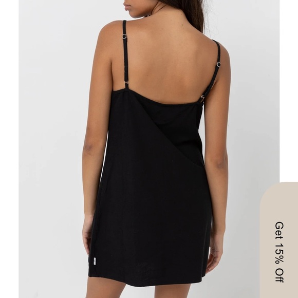 Rhythm Classic Slip Dress Black - Picture 1 of 3